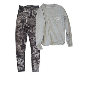 Ivory Ella long sleeve shirt and leggings bundle